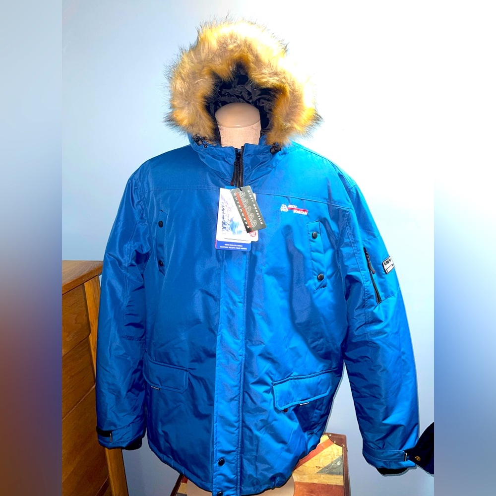Misty mountain winter parka, 2XL blue BNWT